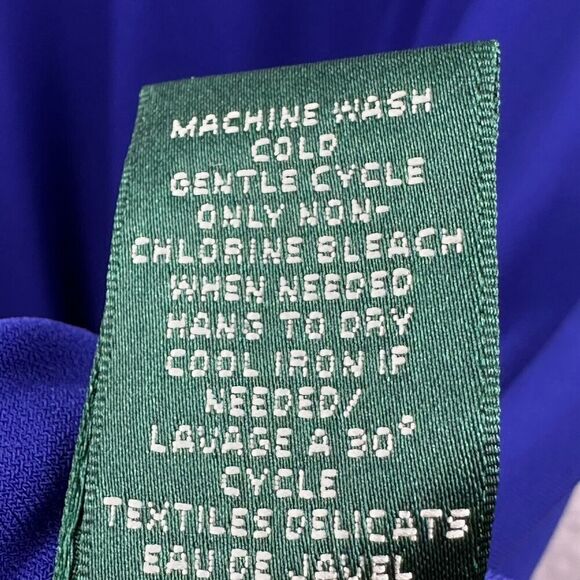 Lauren Ralph Lauren Twist Knot Dress Size 12 Purple Stretchy Sleeveless Career - Picture 7 of 10